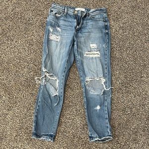 Kancan ripped cropped jeans